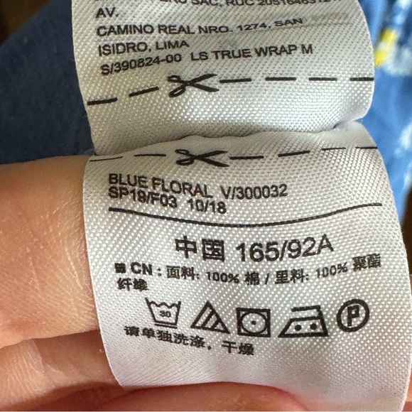 Old Navy Floral Blue Wrap Dress - Picture 13 of 13